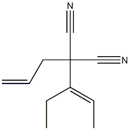 4,4-Dicyano-5-ethyl-1,5-heptadiene Struktur