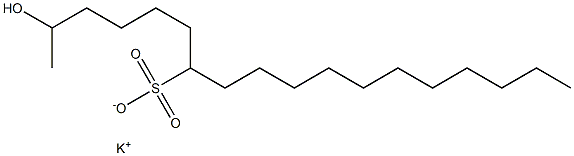 2-Hydroxyoctadecane-7-sulfonic acid potassium salt Struktur