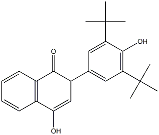 2-(3,5-Di-tert-butyl-4-hydroxyphenyl)-4-hydroxynaphthalen-1(2H)-one Struktur