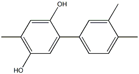 5-Methyl-2-(3,4-dimethylphenyl)benzene-1,4-diol Struktur