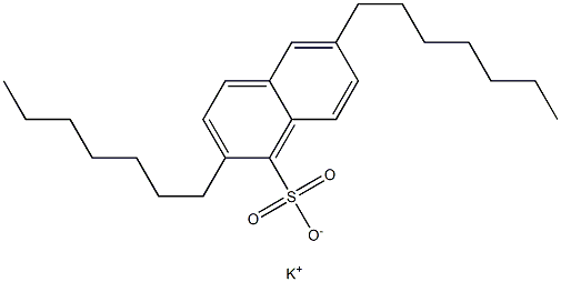 2,6-Diheptyl-1-naphthalenesulfonic acid potassium salt Struktur