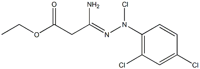 3-Amino-3-(2,4,6-trichlorophenylhydrazono)propionic acid ethyl ester Struktur