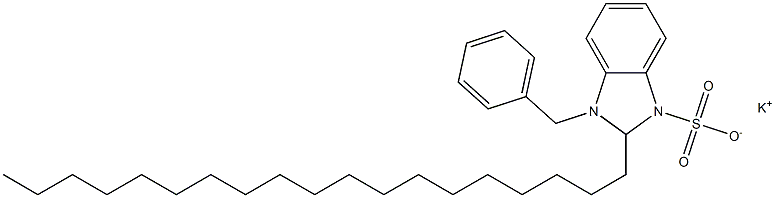 1-Benzyl-2,3-dihydro-2-nonadecyl-1H-benzimidazole-3-sulfonic acid potassium salt Struktur