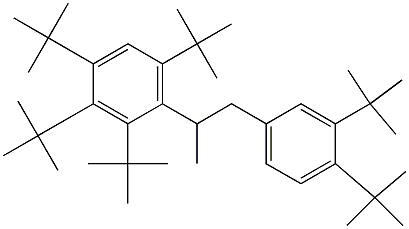 2-(2,3,4,6-Tetra-tert-butylphenyl)-1-(3,4-di-tert-butylphenyl)propane Struktur