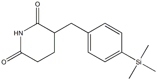 3-(4-Trimethylsilylbenzyl)piperidine-2,6-dione Struktur