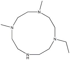 4,7-Dimethyl-10-ethyl-1,4,7,10-tetraazacyclododecane Struktur