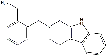 2-[[2,3,4,9-Tetrahydro-1H-pyrido[3,4-b]indol]-2-ylmethyl]benzylamine Struktur