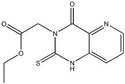 1,2,3,4-Tetrahydro-4-oxo-2-thioxopyrido[3,2-d]pyrimidine-3-acetic acid ethyl ester Struktur