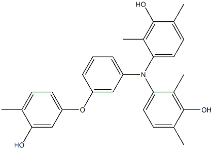 N,N-Bis(3-hydroxy-2,4-dimethylphenyl)-3-(3-hydroxy-4-methylphenoxy)benzenamine Struktur