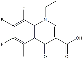 1-Ethyl-1,4-dihydro-4-oxo-5-methyl-6,7,8-trifluoroquinoline-3-carboxylic acid Struktur