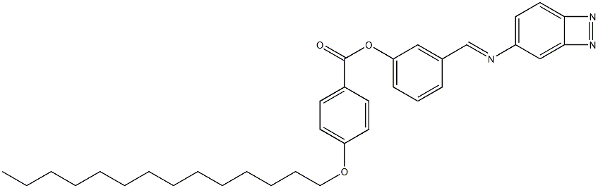 4-(Tetradecyloxy)benzoic acid 3-[(azobenzen-4-yl)iminomethyl]phenyl ester Struktur