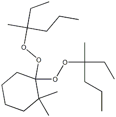 2,2-Dimethyl-1,1-bis(1-ethyl-1-methylbutylperoxy)cyclohexane Struktur