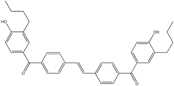 4,4'-[(Ethene-1,2-diyl)bis(4,1-phenylenecarbonyl)]bis(2-butylphenol) Struktur