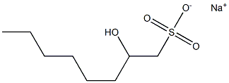 2-Hydroxyoctane-1-sulfonic acid sodium salt Struktur