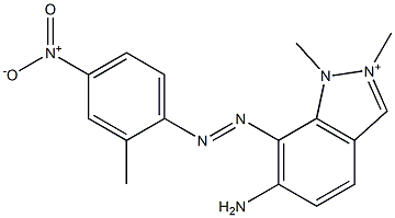 6-Amino-1,2-dimethyl-7-[(2-methyl-4-nitrophenyl)azo]-1H-indazol-2-ium Struktur