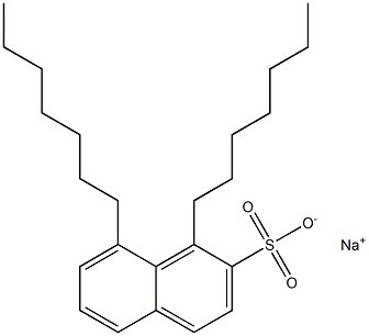 1,8-Diheptyl-2-naphthalenesulfonic acid sodium salt Struktur