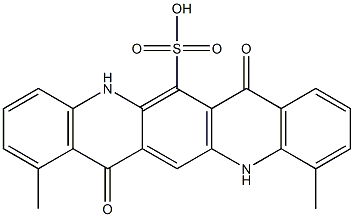 5,7,12,14-Tetrahydro-1,11-dimethyl-7,14-dioxoquino[2,3-b]acridine-6-sulfonic acid Struktur