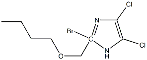 2-Bromo-4,5-dichloro 1-butoxymethyl-1H-imidazole Struktur