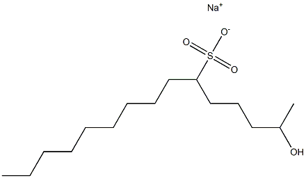 2-Hydroxypentadecane-6-sulfonic acid sodium salt Struktur