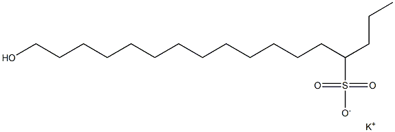 17-Hydroxyheptadecane-4-sulfonic acid potassium salt Struktur