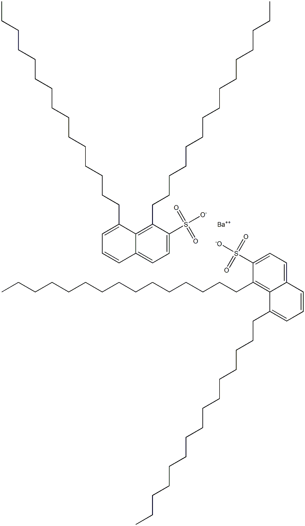 Bis(1,8-dipentadecyl-2-naphthalenesulfonic acid)barium salt Struktur