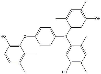 N,N-Bis(5-hydroxy-2,4-dimethylphenyl)-4-(6-hydroxy-2,3-dimethylphenoxy)benzenamine Struktur