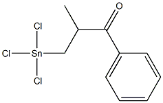 1-(Trichlorostannyl)-2-methyl-3-phenylpropan-3-one Struktur