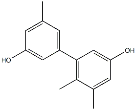 5,5',6-Trimethyl-1,1'-biphenyl-3,3'-diol Struktur