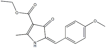 2-Methyl-4-oxo-5-(4-methoxybenzylidene)-2-pyrroline-3-carboxylic acid ethyl ester Struktur