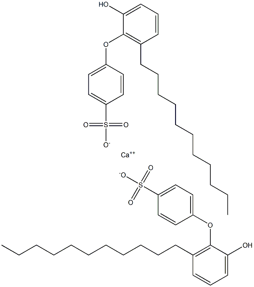 Bis(2'-hydroxy-6'-undecyl[oxybisbenzene]-4-sulfonic acid)calcium salt Struktur