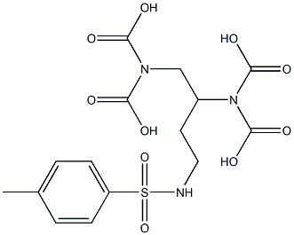 N,N,N',N'-Tetracarboxy-N''-tosyl-1,2,4-butanetriamine Struktur