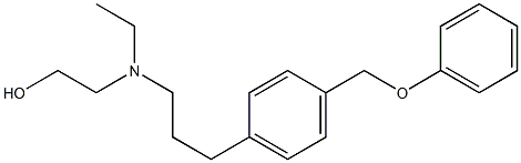 2-[Ethyl[3-[p-(phenoxymethyl)phenyl]propyl]amino]ethanol Struktur