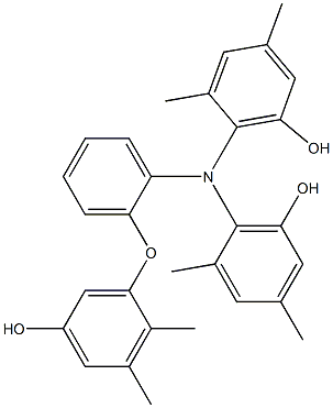 N,N-Bis(6-hydroxy-2,4-dimethylphenyl)-2-(5-hydroxy-2,3-dimethylphenoxy)benzenamine Struktur