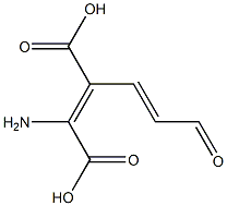 2-Amino-3-(3-oxo-1-propenyl)-2-butenedioic acid Struktur