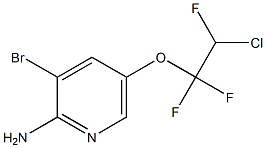 2-Amino-3-bromo-5-(2-chloro-1,1,2-trifluoroethoxy)pyridine Struktur