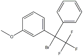 1-Bromo-1-phenyl-1-(3-methoxyphenyl)-2,2,2-trifluoroethane Struktur