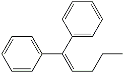 1,1-Diphenyl-1-pentene Struktur