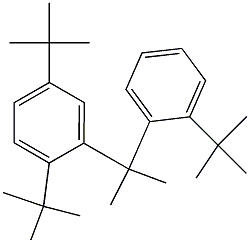 2-(2,5-Di-tert-butylphenyl)-2-(2-tert-butylphenyl)propane Struktur