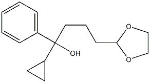 2-(4-Hydroxy-4-phenyl-4-cyclopropylbutyl)-1,3-dioxolane Struktur