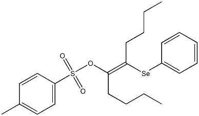 p-Toluenesulfonic acid (E)-1-butyl-2-(phenylseleno)-1-hexenyl ester Struktur