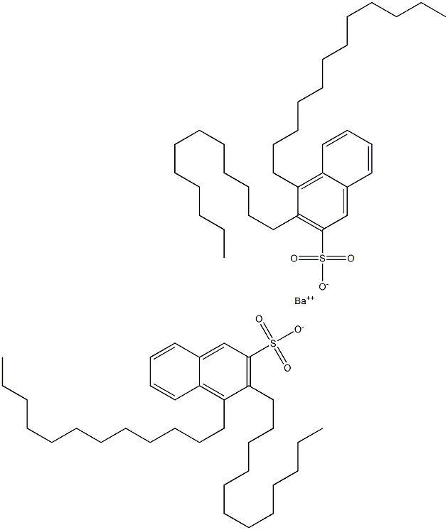 Bis(3,4-didodecyl-2-naphthalenesulfonic acid)barium salt Struktur