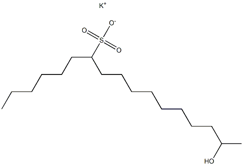 16-Hydroxyheptadecane-7-sulfonic acid potassium salt Struktur