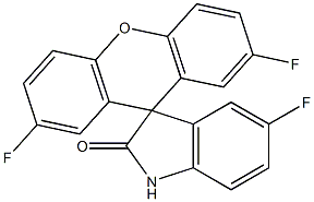 5-Fluoro-2',7'-difluorospiro[3H-indole-3,9'-[9H]xanthen]-2(1H)-one Struktur