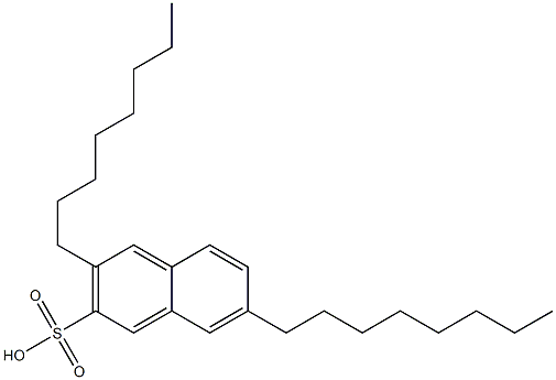 3,7-Dioctyl-2-naphthalenesulfonic acid Struktur