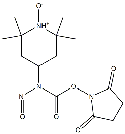 2,2,6,6-Tetramethyl-4-[[(2,5-dioxo-1-pyrrolidinyl)oxycarbonyl]nitrosoamino]piperidine 1-oxide Struktur