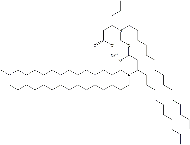 Bis[3-(dipentadecylamino)hexanoic acid]calcium salt Struktur