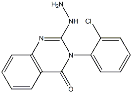 2-Hydrazino-3-(2-chlorophenyl)quinazolin-4(3H)-one Struktur