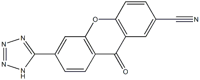 3-(1H-Tetrazol-5-yl)-7-cyano-9H-xanthen-9-one Struktur