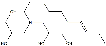 3,3'-(7-Decenylimino)bis(propane-1,2-diol) Struktur