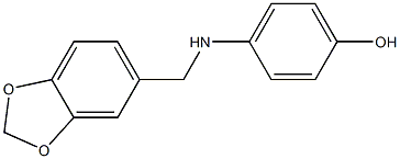 4-[(3,4-Methylenebisoxybenzyl)amino]phenol Struktur